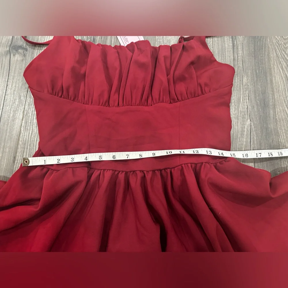 Bnwt size XL pinup girl clothing Holly swing burgundy - Picture 3 of 5